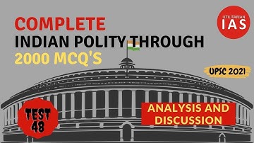 Indian Polity Test 48 | Indian Polity | UPSC | Test 48/100