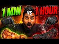 1 Minute vs 1 Hour Cooking 😱 Which One is Better? [chewing sounds short video compilation]
