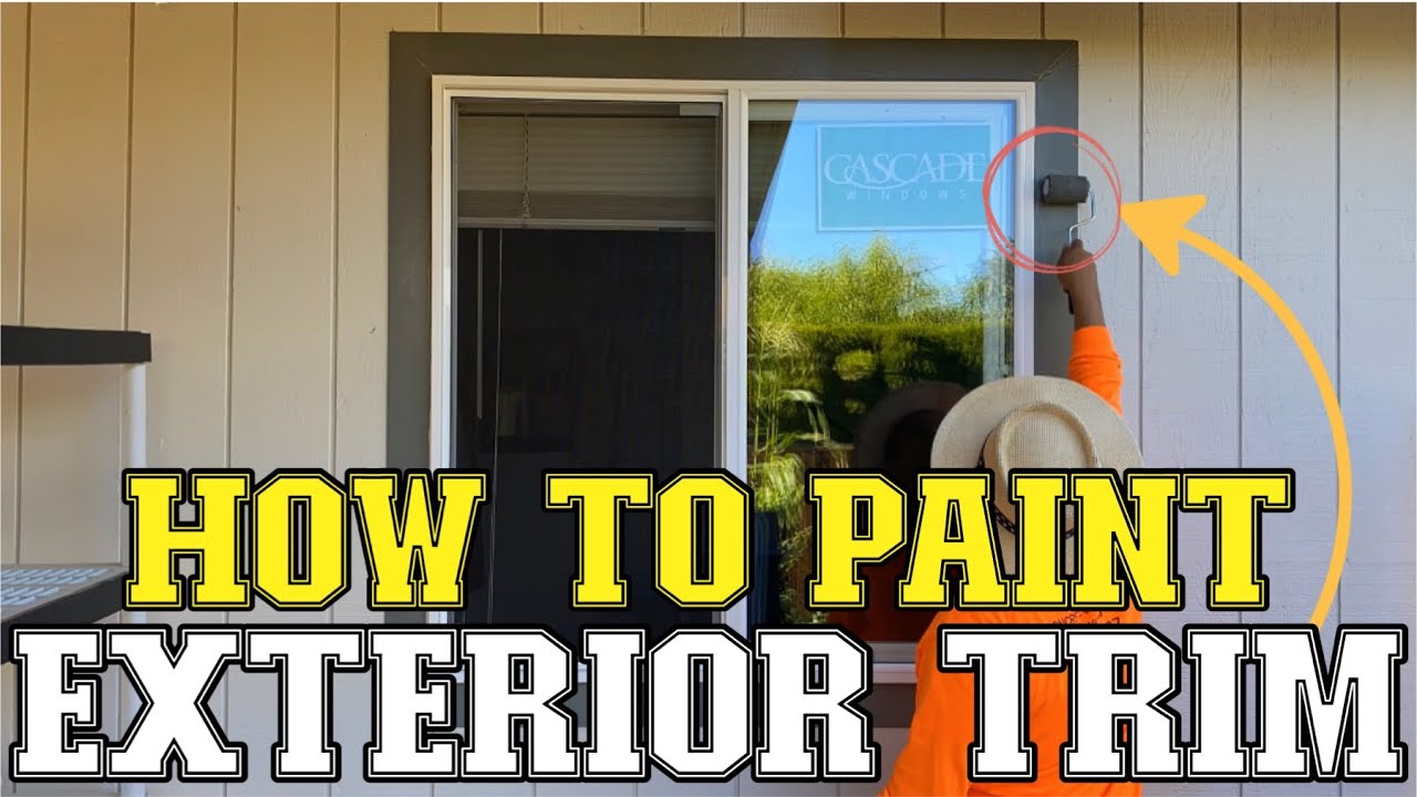 How To Paint Exterior Trim of Windows, Doors and Garage Door Step by ...
