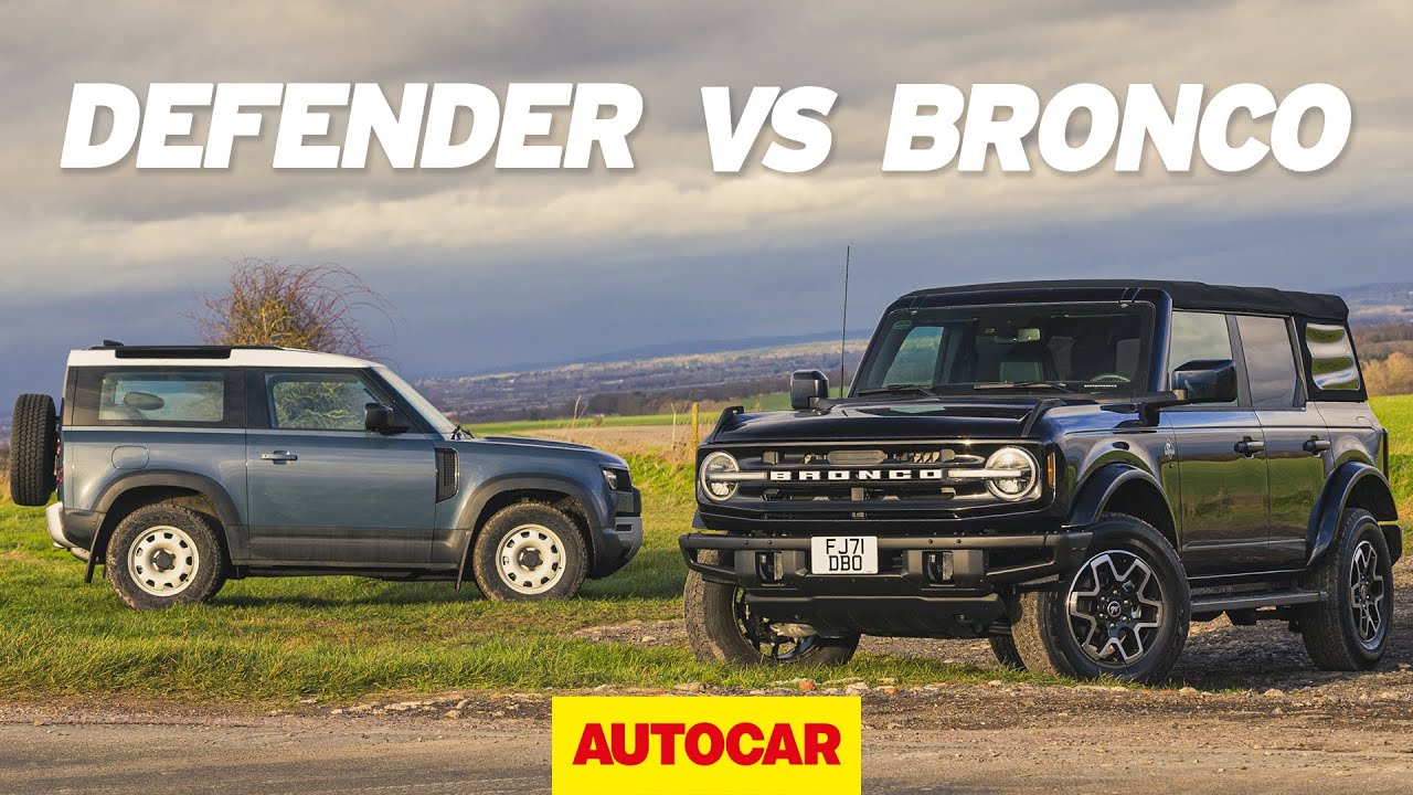 New Ford Bronco Vs Land Rover Defender Review Autocar Youtube