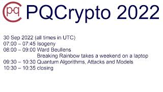 Live sessions  Sep 30 - session Quantum Algorithms, Attacks and Models (director's cut)