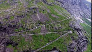 Troll's Path Trollstigen or Trollstigveien Winding Mountain Road. | Stock Footage - Envato elements