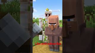 hehe haha Minecraft villager vs pillegar