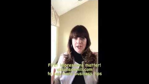 You never get a second chance to make a first impression