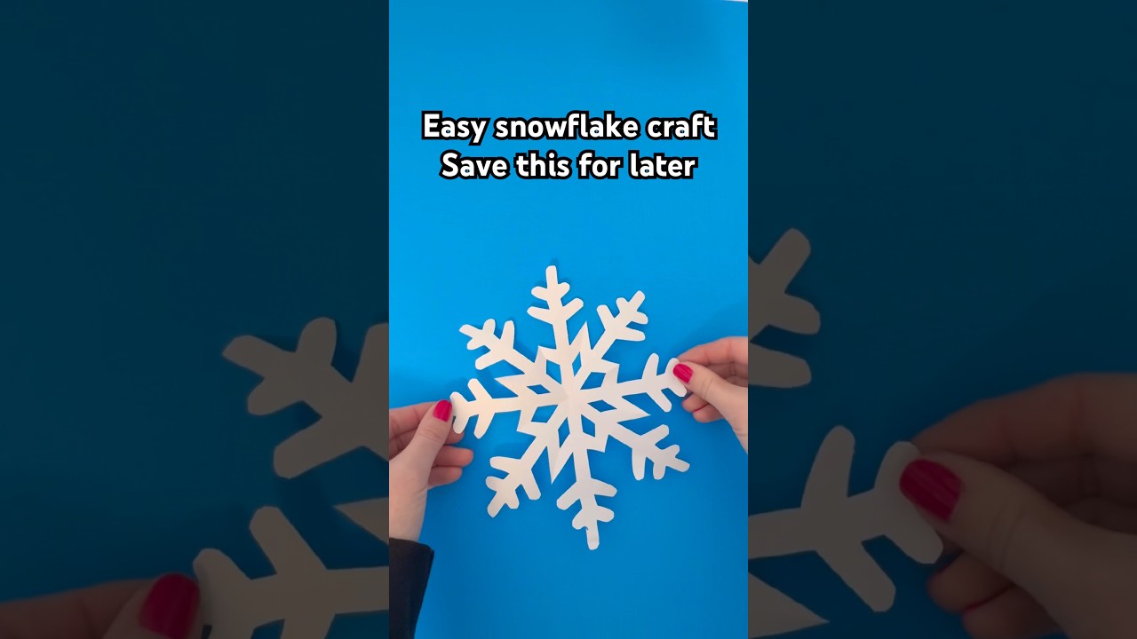 Простая поделка в виде снежинки ❄️