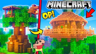 SHINCHAN Made An ULTIMATE TREE HOUSE In Minecraft