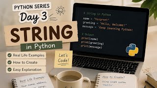 Strings in Python | Python Course Day 3 | Beginner Friendly Real-Life Examples + Practice#viral 