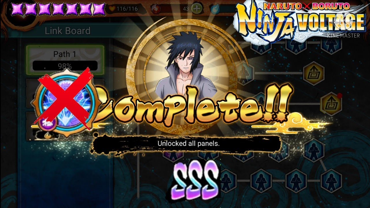 NxB NV : Sasuke (The Final Showdown) Broken With 100% Link Board + Booster POWER Without EX ULTIMATE