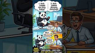 इंटरव्यू में पांडा ने दिया ऐसा जवाब कि HR भी हिल गया! 🤣🐼"#panda #aianimation #mrbeast