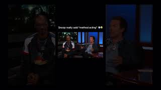 Matthew McConaughey Realized Too Late Snoop Swapped the Prop Weed 😭💨