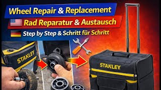 Stanley Wheeled Soft Bag Rollen reparieren 🔧 Wheel Repair Schritt für Schritt screenshot 1