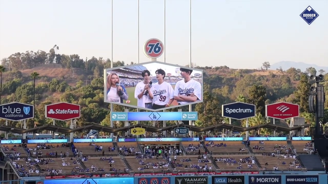 Enhypen interview and first pitch for Korean Heritage Night at Dodger Stadium