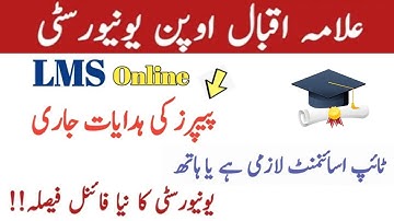 AIOU All Post Graduate Programs Instructions for Online Exams Autumn 2020 || News Updates 2021