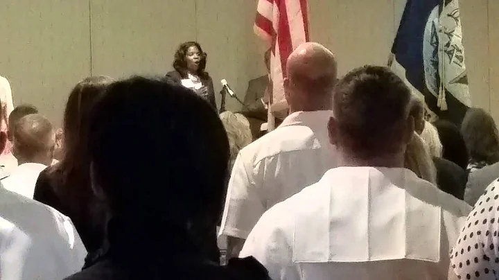 Francine Merritt Bright, Singing National Anthem