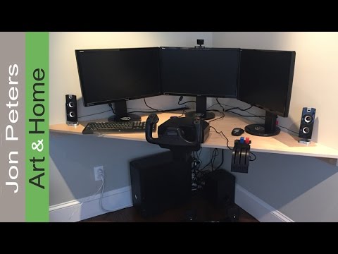 How to Build a Corner Desk for a Flight Simulator - YouTube