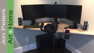 In this video I build a simple Corner Desk for a flight simulator for my dad