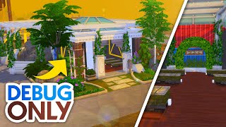 I Built a Wedding Venue using ONLY Debug Items // Sims 4 Speed Build