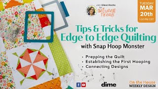 Tips & Tricks for Edge to Edge Quilting   Between Friends