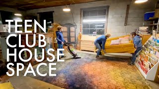GARAGE WORKSHOP INTO A TEEN HANGOUT SPACE : Adventuring Family of 11