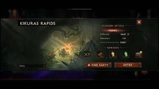 Kikuras Rapids Hell 8 solo speedrun in 3:29 with 1100 resonance F2P Barbarian | Diablo Immortal
