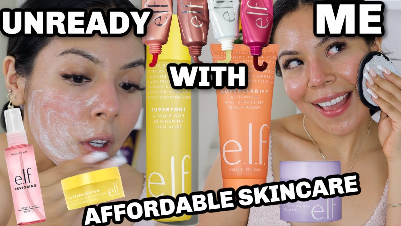 TRYING NEW ELF SKINCARE (SUPER AFFORDABLE) GET UNREADY WITH ME