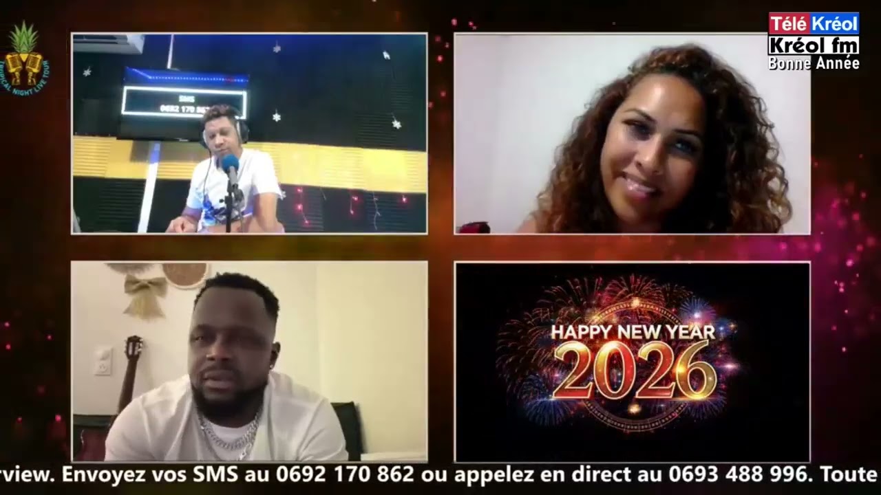 Émission TNLT 04/01/2026 sur Télé Kréol avec Dany & Estelle - ITW ECRI20 , Mylo - T Will