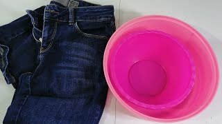 Dar Kot Pantolon Ve Kumaştan Bulaşık Leğeniyle 70Li Yıllara Dönüş Yaptım Pratik Kesim