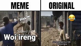 Meme Dubbing Vs Original Full ireng 😂