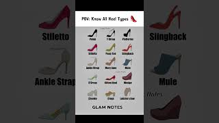 Different Types of Heels - All Shoe Styles Names and Guide for Women #TypesOfHeels #HeelStylesGuide