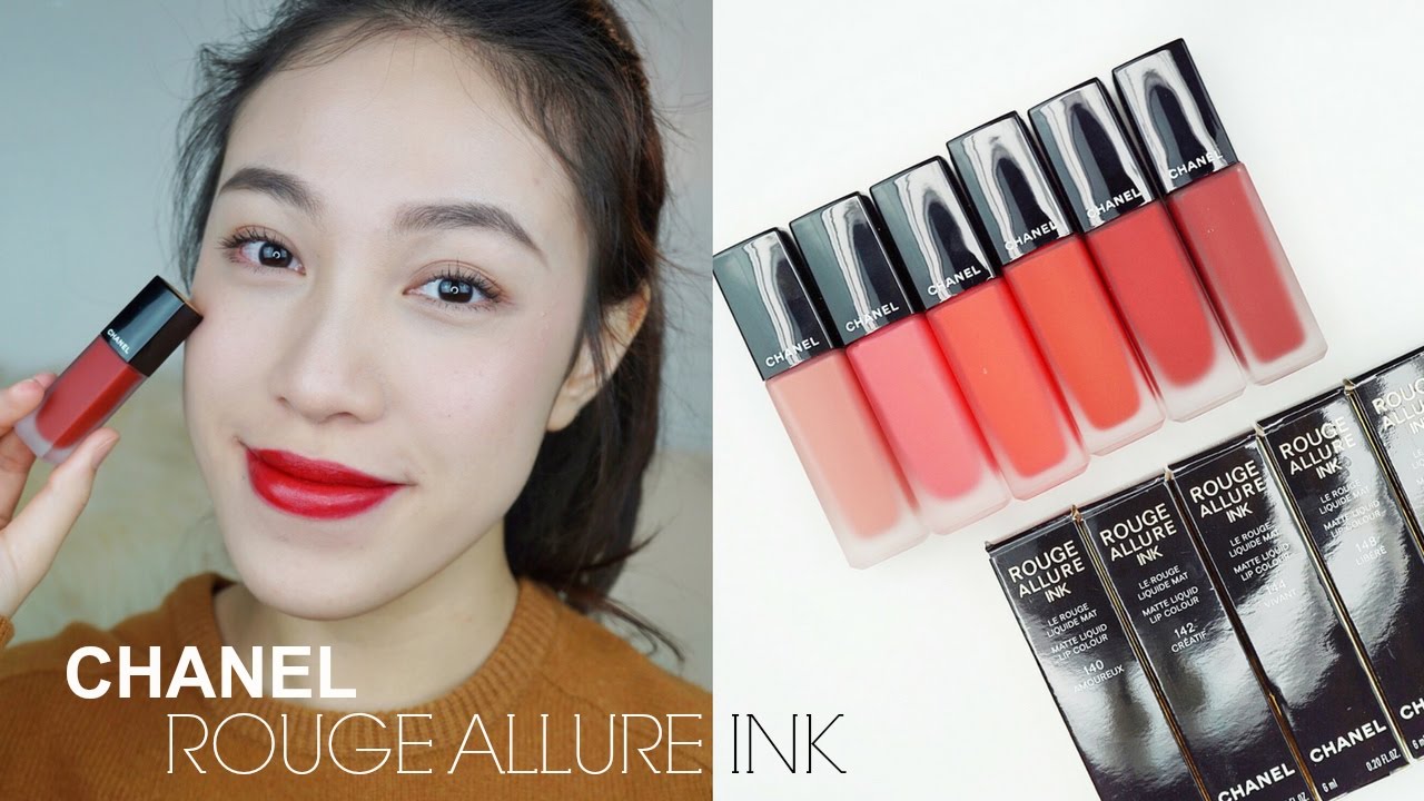 💄 Chanel ROUGE ALLURE INK Swatches and Review 💄 - YouTube