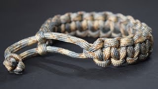 Original cobra paracord bracelet without clasp or buckle