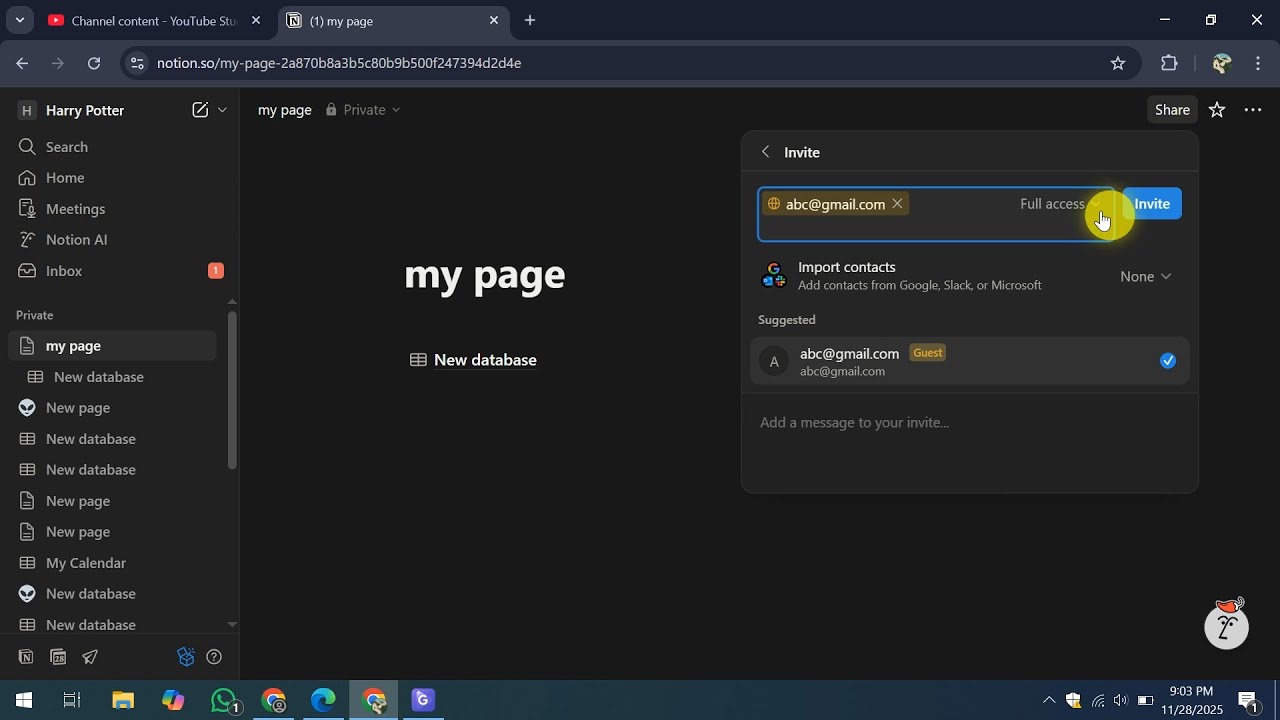 How To Share A Notion Page With Someone - YouTube