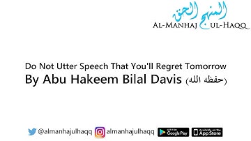 Do Not Utter Speech That You