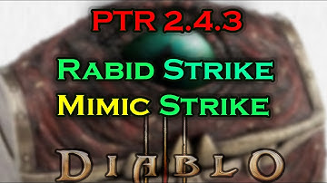 Diablo 3 [Patch 2.4.3] PTR ► Quick Look at Monk Rabid Strike One Hander