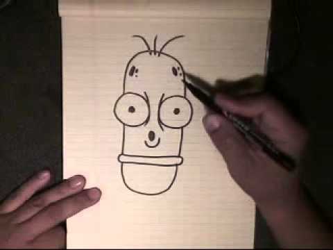 How To Draw A Funny Cartoon Character Step By Step Youtube