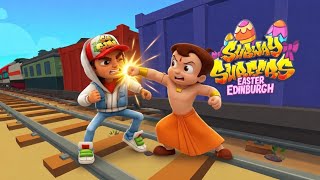 Chhota Bheem Adventure Run Vs Subway Surfers Easter Edinburgh Ultimate Battle Comparison  screenshot 1