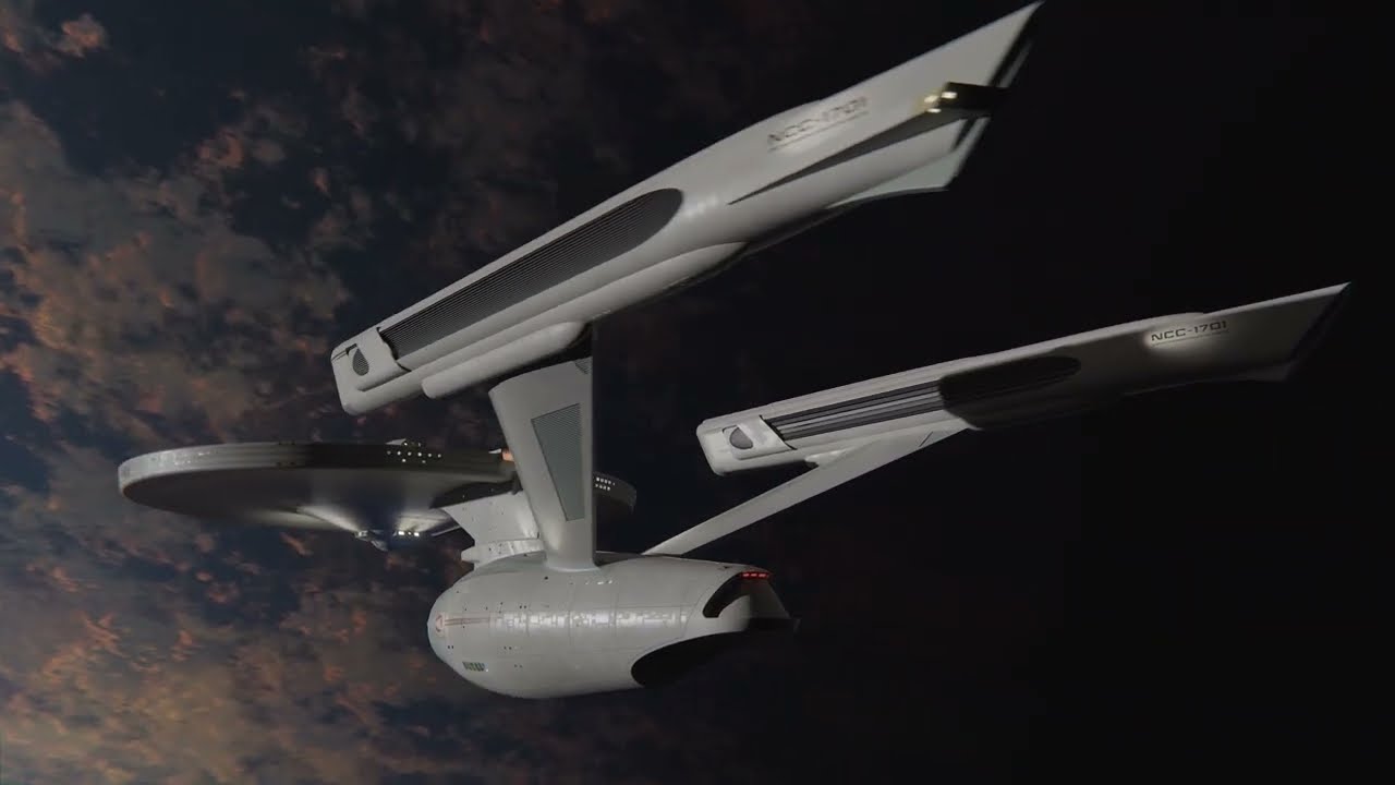 U.S.S. Enterprise NCC-1701 Refit Ambient Fly-Around | 1 Hour | A Star Trek Fan Animation