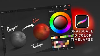 Grayscale to Color Timelapse in procreate
