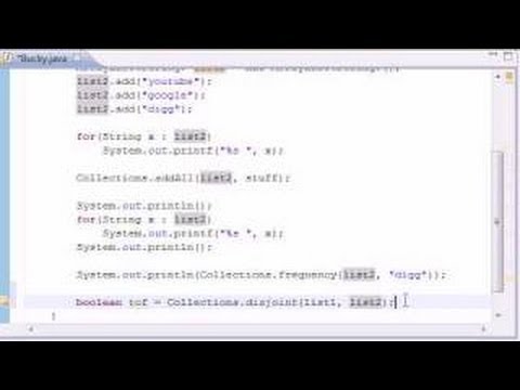 Intermediate Java Tutorial - 13 - frequency, disjoint