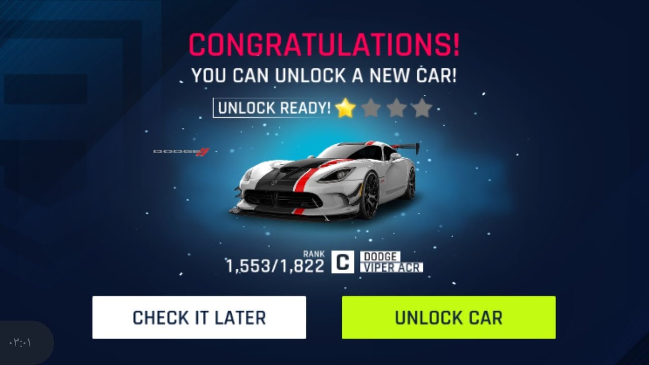 HOW TO OPEN DODGE VIPER ACR ️ ️ asphalt9 آسفالت asfalt9 a9update