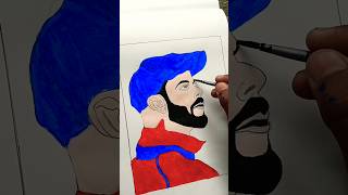 King 👑 Kohli 🔥👑 tutorial drawing 🔥🔥👑 #kingkohli #cricketlover #shorts #top10 #drawing #trending