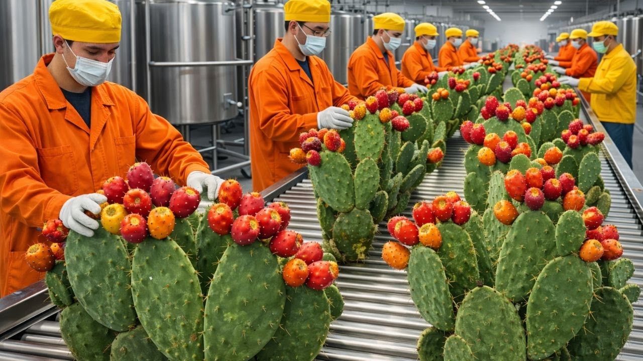 Inside una Fábrica de Nopales y Tunas 🌵: Cómo se Producen y Procesan a Escala Masiva