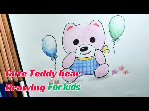 How to draw a Cute Teddy Bear With Heart|| Teddy Bear pencil Drawing||  Drawing by Minha - video Dailymotion