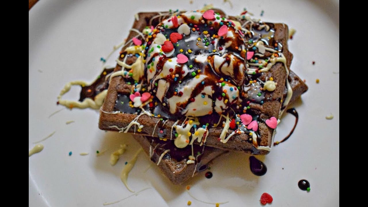 HOME MADE WAFFLE RECIPE / EGGLESS WAFFLE RECIPE/ CHOCOLATE WAFFLES