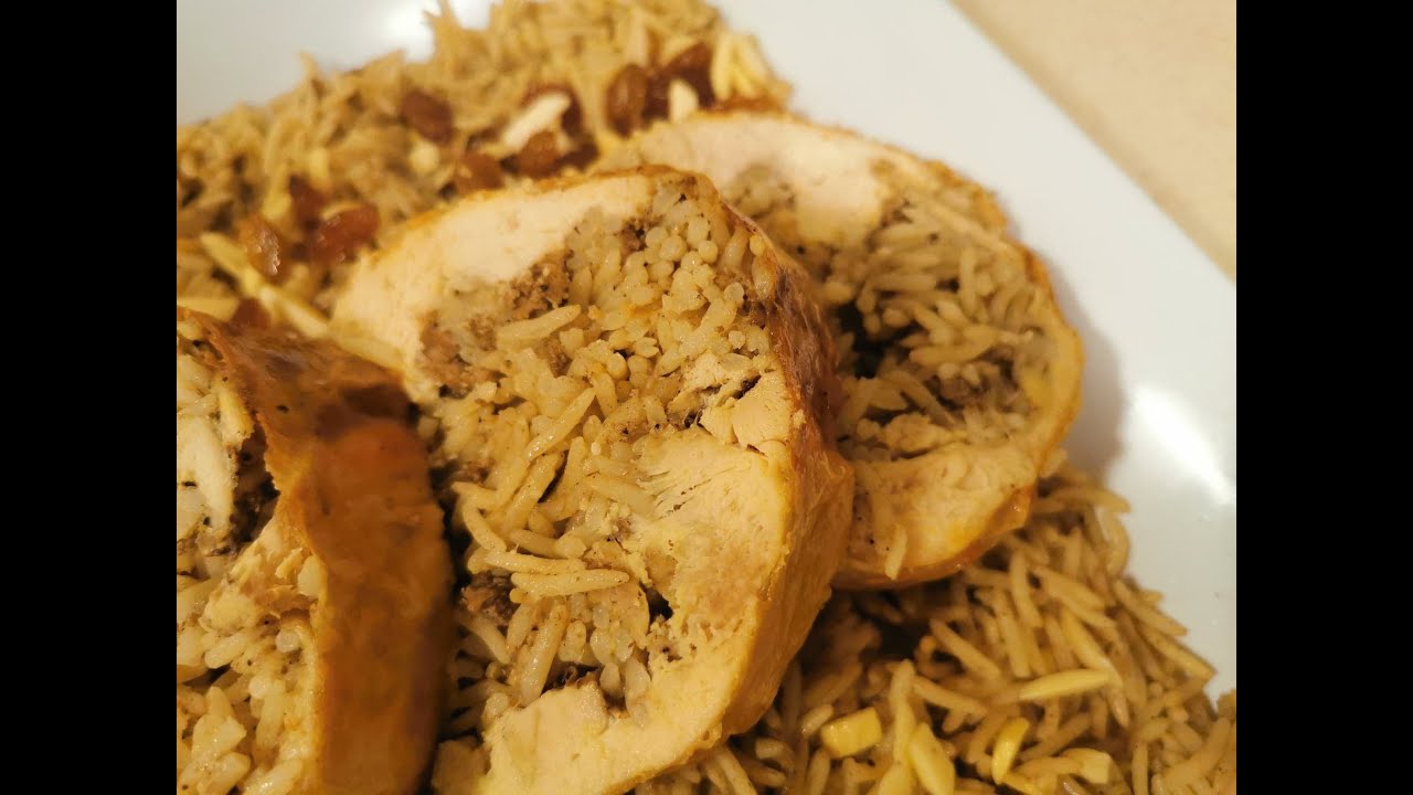 👌مطبخ مى خليل | رول الفراخ  المحشيه ارز بسمتي بالخلطه و المشويه في الفرن