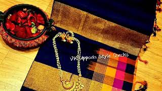 VK Uppada checks style sarees by [AJ Fashion Hub] screenshot 4