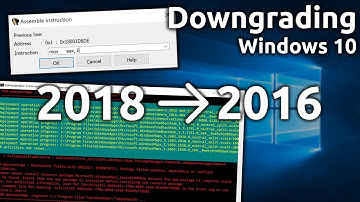 Downgrading Windows 10 1809 to 1607
