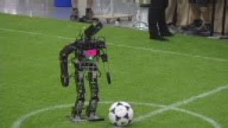 Adult and kid sized robots in Robocup's penalty shootouts screenshot 5