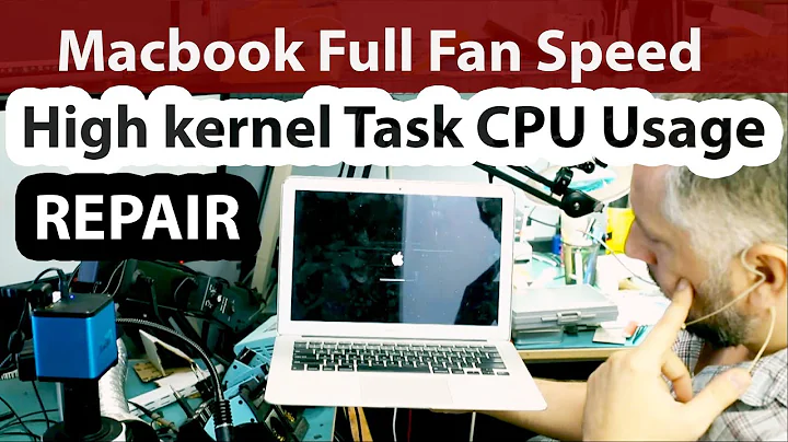 Macbook Air High Kernel Task CPU % Usage and Loud Full Speed Fan Repair using Flir Thermal camera