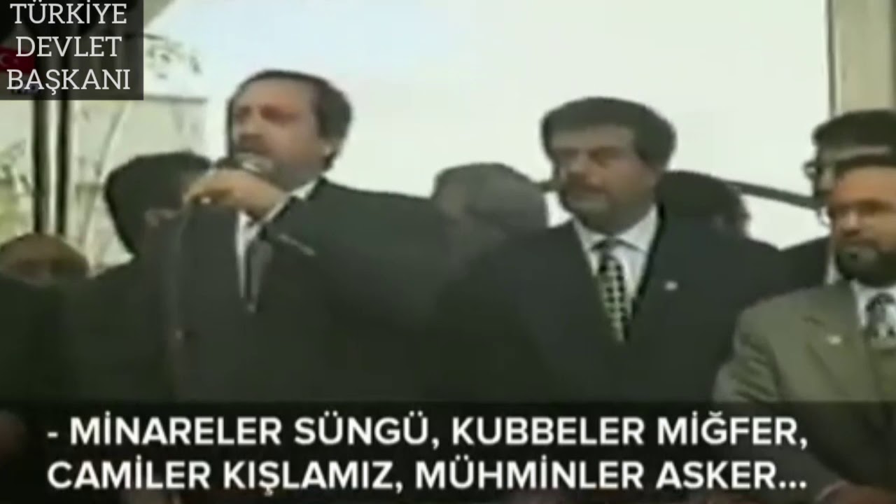 Recep Tayyip Erdoğan Minareler Süngü Kubbeler Miğfer Camiler Kışlamız Müminler Asker